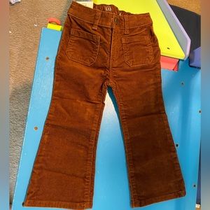 Wide leg corduroy trousers